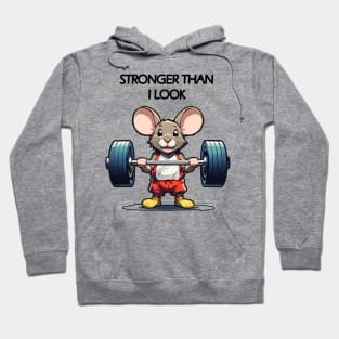 Cute Mouse at the Gym Hoodie